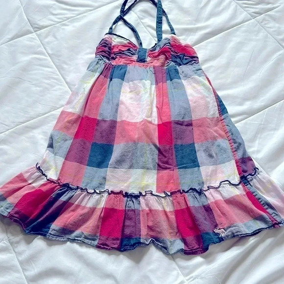 Abercrombie and Fitch plaid halter lined sundress size small - Picture 1 of 6
